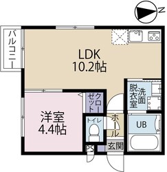 modernpalazzoNorth赤迫B棟の物件間取画像